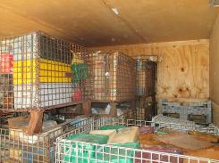     Over 30 Steel Shop Totes Full of Powder Coating Realted Tooling