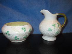 Irish Beleek Cream & Sugar