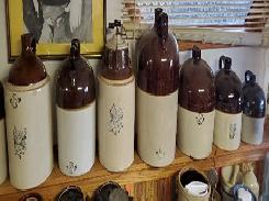 Western 2-3-4-5 Gal. Brown Top Shoulder Jugs