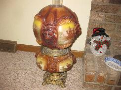  Lions Head G/W/T/W Table Lamp