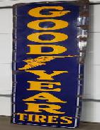  Goodyear Tires Porcelain Vertical Sign