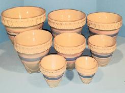 McCoy Blue/ Pink Band Nesting Bowl Set 