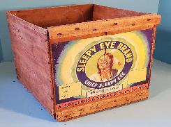   Sleepy Eye Paper Label Egg Crate