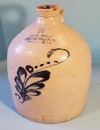  New York Stoneware No. 3 Salt Glaze Stylized Jug 