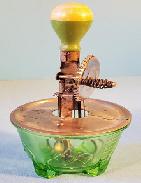 Green Depression Whipper Jar 