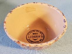 Red Wing Spongeware Advertisement Panel Bowl 