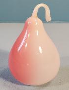 Peach Bow Hand Blown Pear 