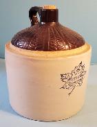 Western 2 Gallon Maple Leaf Brown Top Jug 