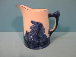   Sleepy Eye Blue & White No. 4 Blue Rim Pitcher