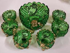 Forest Green Gold Flash 7 Pc. Berry Set 