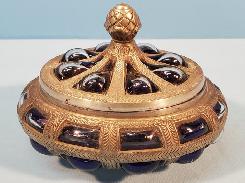 Cobalt Ornate Metal Covered Candy 