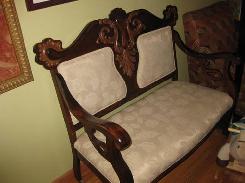 Carved Victorian Settee