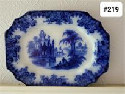 Flow Blue 'Castle' Patter