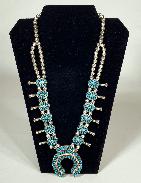 Turquoise/Silver Squash Blossom