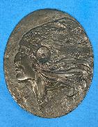 Mohawk Indian Chief Brass Plaque