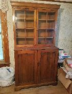 Butternut Two-Piece Step Back Cupboard