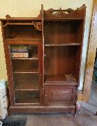 Victorian Walnut Side-by-Side Book Case