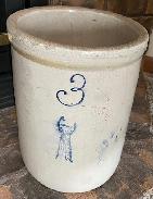 3-Gallon Crock w/ Cobalt Design