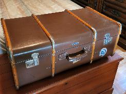 Early Designer Travel Suitcase