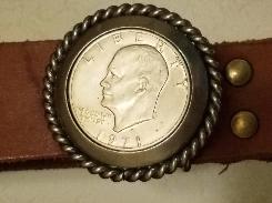 1971 Eisenhower Dollar Belt Buckle