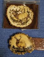 Hand Carved Elk Antler Buckles