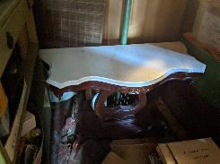 Lyre Base Marble Top Parlour Table