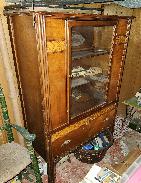 Deco Walnut China Hutch