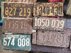 Old Illinois License Plates - 1918-30's