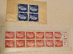 German Hitler 12 & 25 Pfennig Stamp Panels