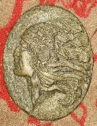 Brass Mohawk Indian Plaque