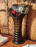 Carnival Glass Ribbon Vase