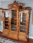 Antique Victorian Triple Bookcase