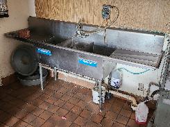 Stainless 3-Vat Sink w/ Drain Boards