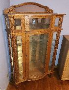 Amish Oak 6' Curved Glass China Cabinet