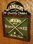 R.F. Knight Billiards Sign