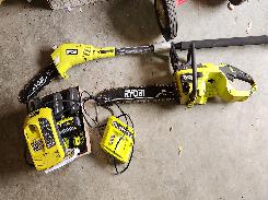 Ryobi 40 Volt Pole & 18 Chain Saw