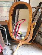 Chivel Oak Oval Dressing Mirror