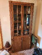 Modern Oak China Hutch