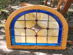 Stained & Slag Glass Leaded Dome Window