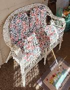 White Wicker Porch Set