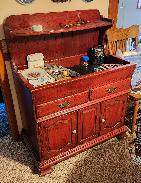 Dry Sink in Red Paint