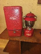 Classic Coleman Red Enamel Camp Lantern
