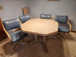 Oak White Formica Dinette Set