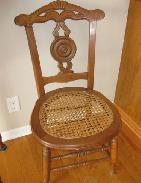 Victorian Walnut Carved Fancy Cane Seat Chairs