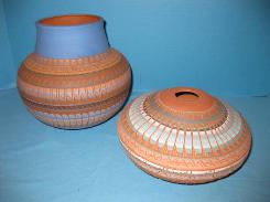 Pueblo Squatty Feather Vase