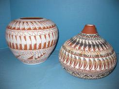 Acoma Polychrome Vases