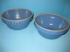 Blue Stoneware Mixing Bowls