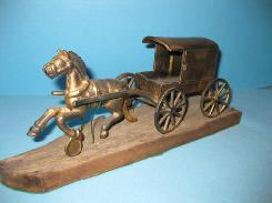 Cast Iron Horse & Wagon