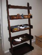 Designer Walnut Graduated Angle Display Shelves