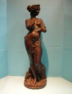 Wood Carved Greek Goddess 